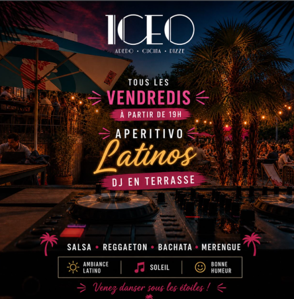 Afterwork ambiance latino chez ICEO tous les vendredis soir à Lyon 7 proche Jean-Macé - terrasse avec terrain de pétanque